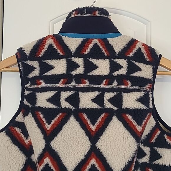 PatagoniaClassic Retro-X Fleece Vest Rare Brass Hawk Print Women's Size XS - Picture 7 of 12